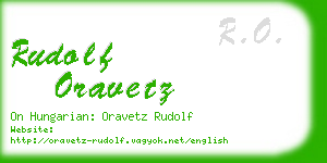 rudolf oravetz business card